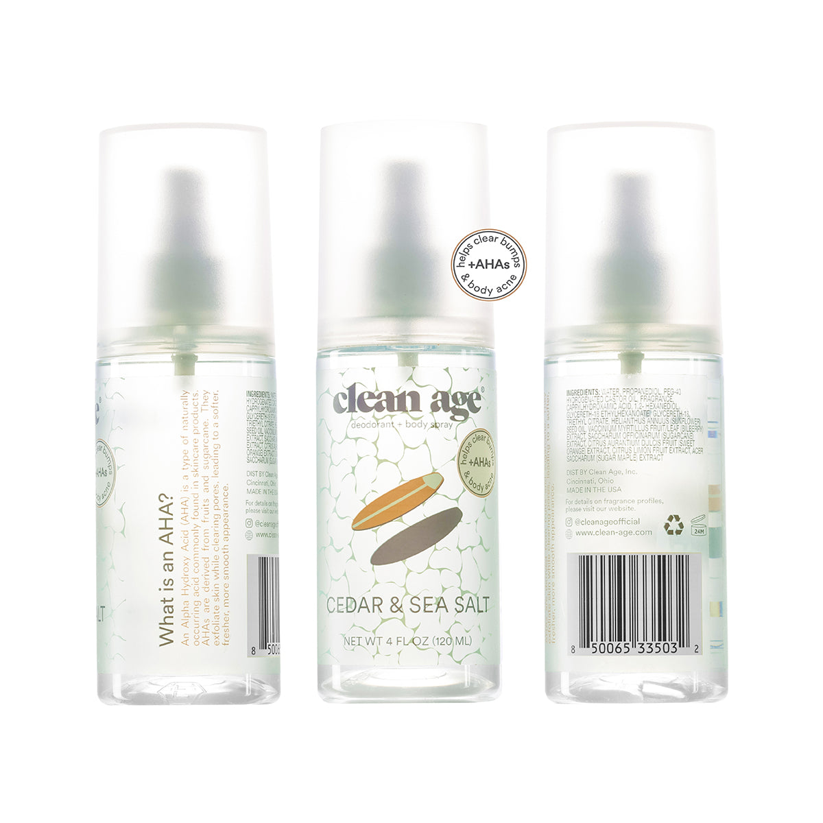 Cedar & Sea Salt AHA Body Spray