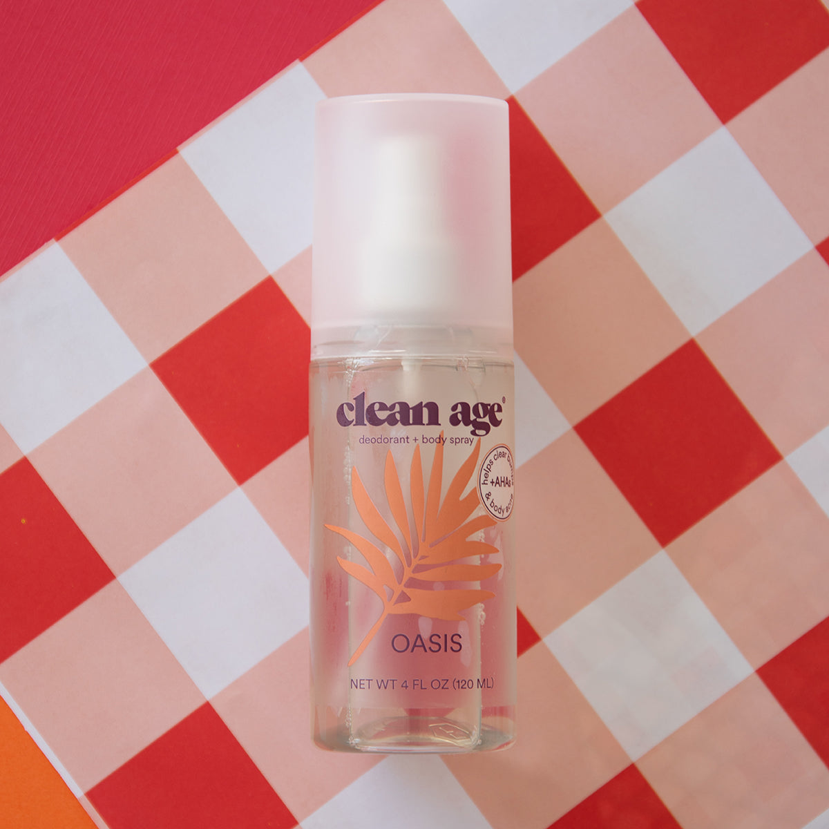 Clean Age Deodorant + Body Spray 4oz - Oasis