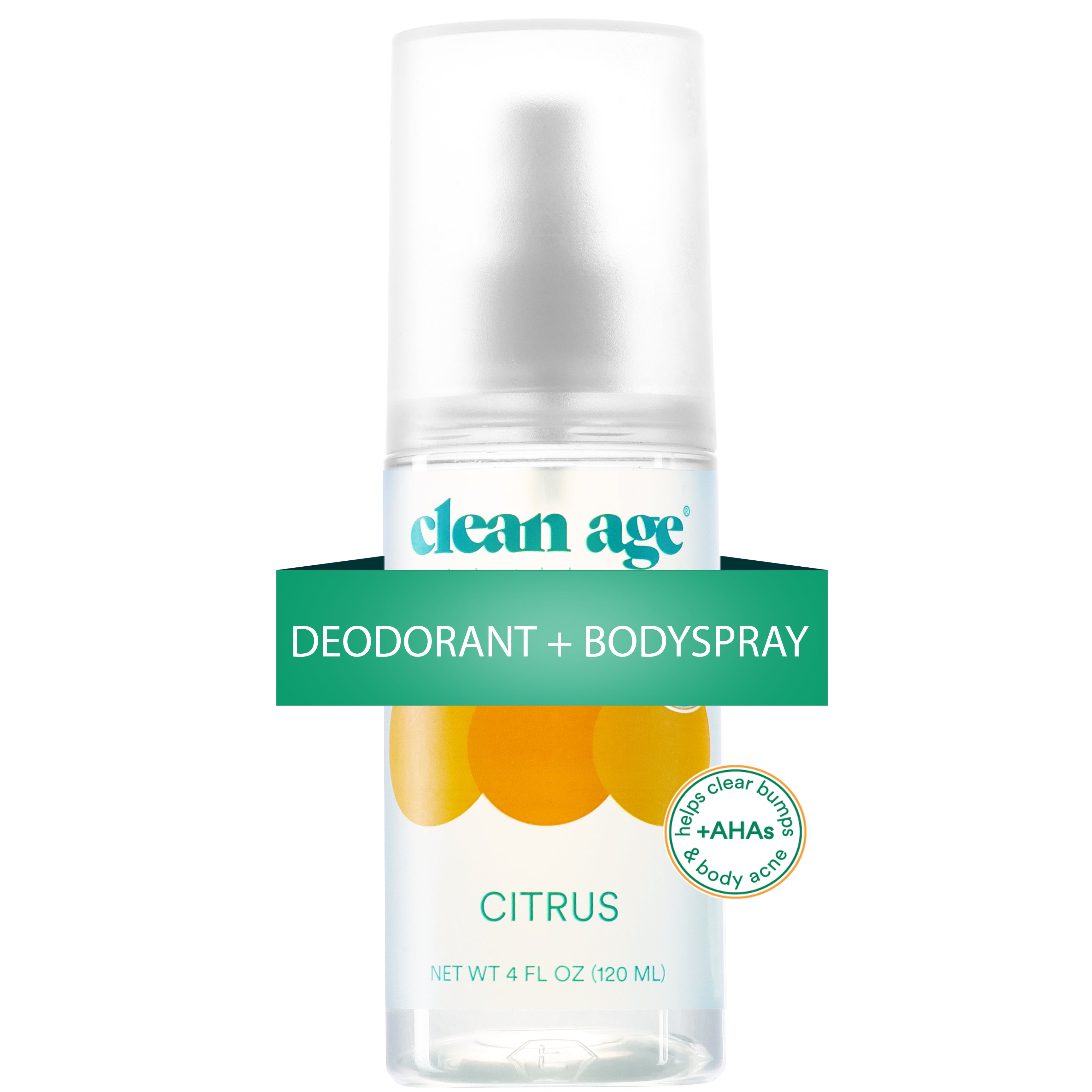 Clean Age Deodorant + Body Spray 4oz - Citrus