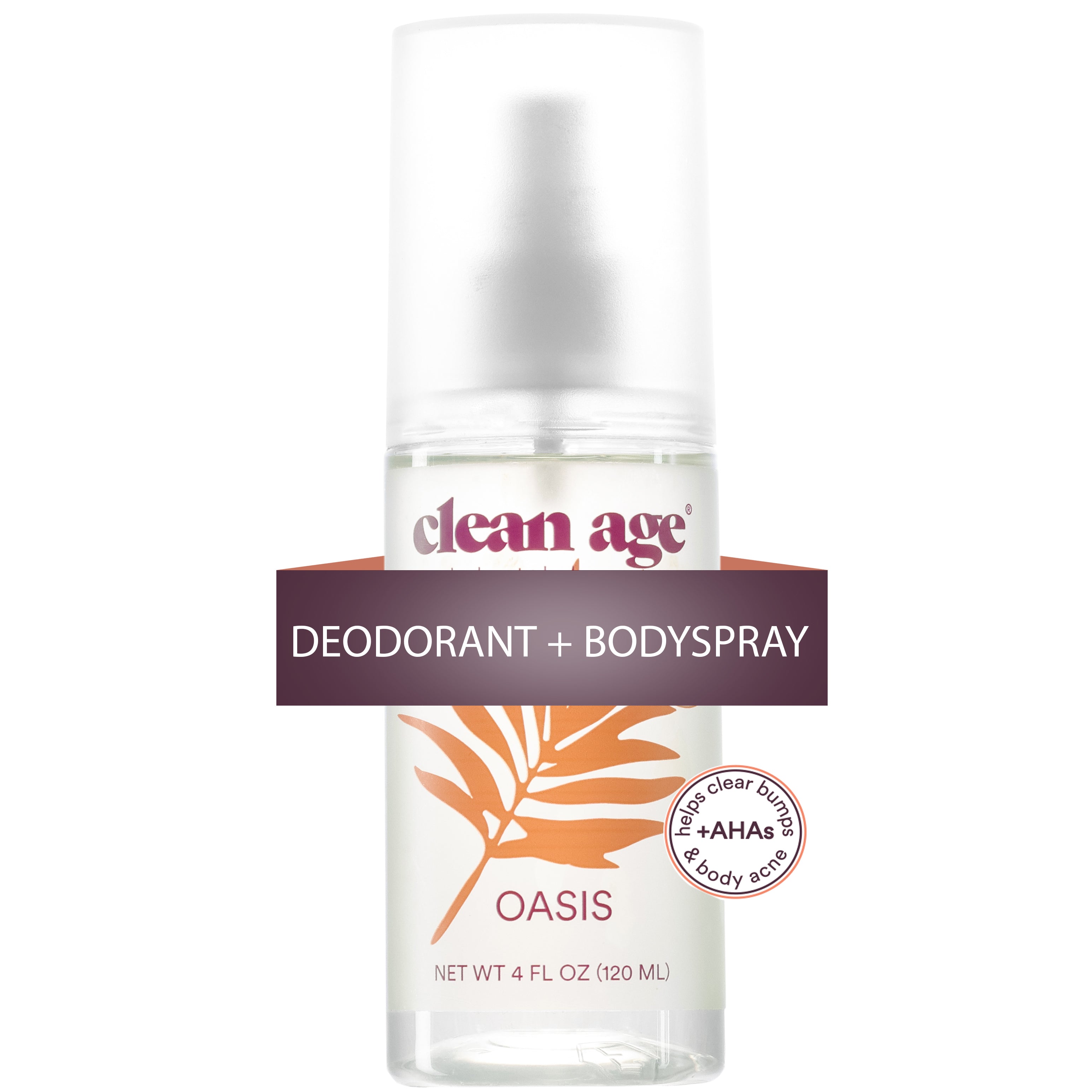 Clean Age Deodorant + Body Spray 4oz - Oasis