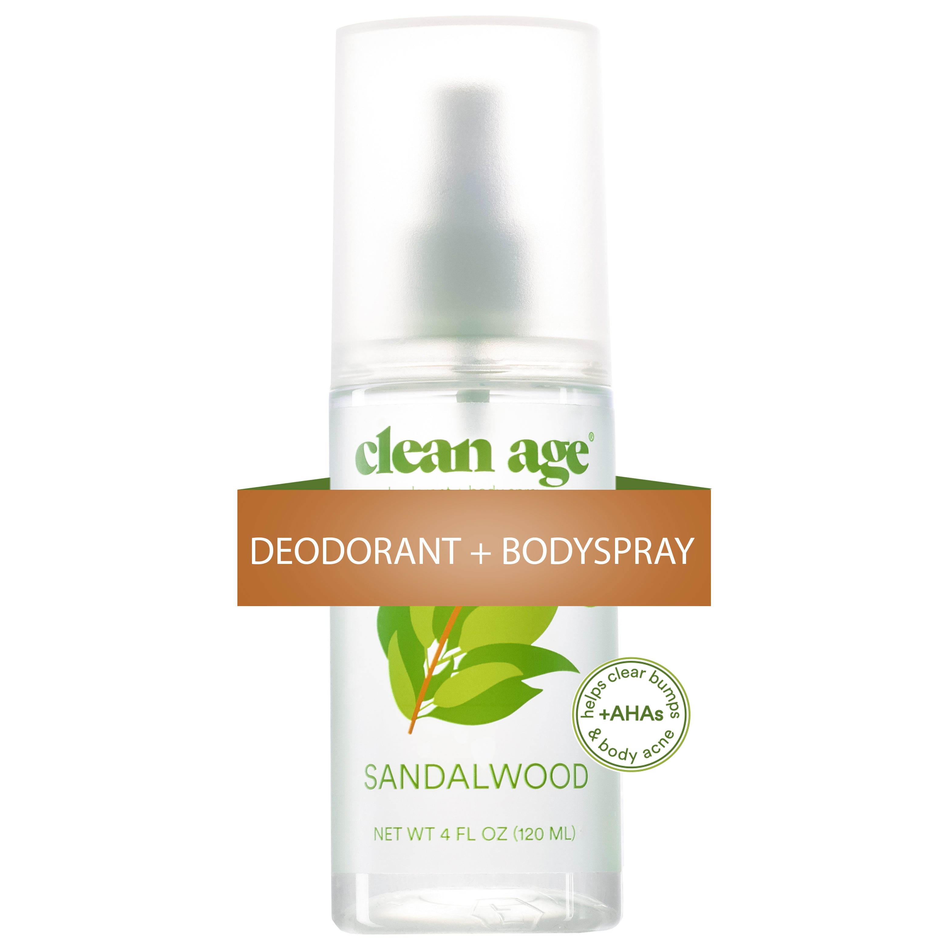 Clean Age Deodorant + Body Spray 4oz - Sandalwood