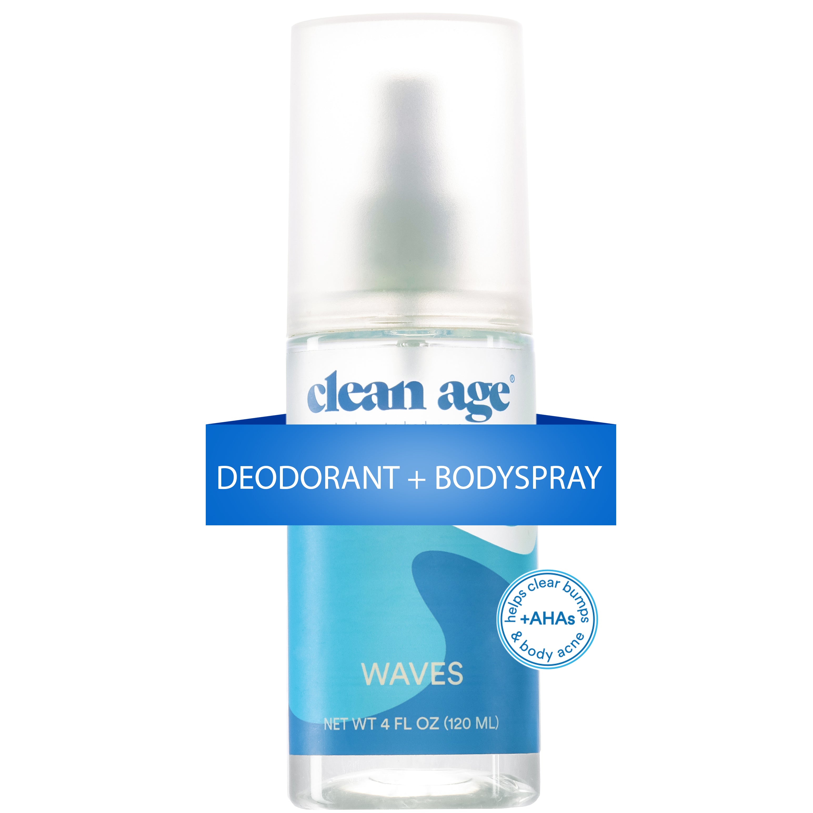 Clean Age Deodorant + Body Spray 4oz - Waves